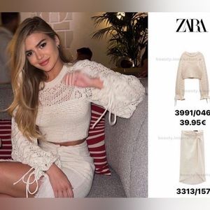 Zara cropped crochet top